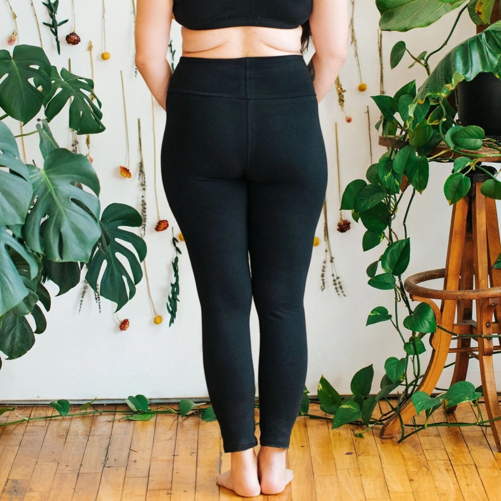 Thunderpants High Rise Ankle Leggings Plain Black - Picture 3 of 5